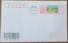 China Cover "New Scenery Of Yuntai~Welcome To The Cool In Zhujian" (Lianyungang) Colored Postage Machine Stamp First Day - Sobres