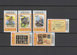 Nicaragua 1980 Olympic Games Moscow, Rowland Hill, Zeppelin Set Of 6 With Silver Overprint MNH -scarce- - Zomer 1980: Moskou