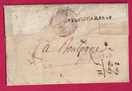 DOUBLE DEBOURSE DEB 2 ST QUENTIN AISNE + DEBOURSE CAMBRAY NORD DEOART NOVARA ARMEE ITALIE LETTRE - 1801-1848: Précurseurs XIX