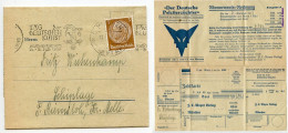 Germany 1939 Folded Zahlkarte & Invoice; München, Der Deutscher Pelztierzüchter; 3pf. Hindenburg; Art Day Slogan Cancel - Covers & Documents