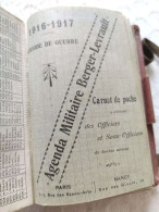 Agenda Militaire 1916-1917 Berger-Levrault - 1914-18