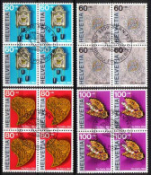 1994 PRO PATRIA Blocs De 4 Obl. 1er Jour SBK 15,- - Used Stamps