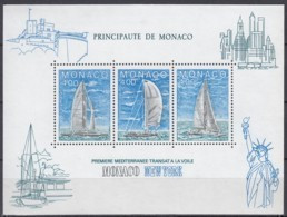 MONACO Block 30, Postfrisch **, Transatlantische Segelregatta Monaco-New York 1985 - Bloques