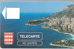 CARTE²°-PUBLIC-MONACO-50U-MF1a-Sans Puce Avec Logt Puce-ROCHER De MONACO-Fleche Blanche/Immeuble Rouge-LUXE - Mónaco