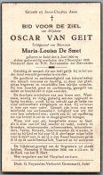 Bidprentje Aalst - Van Geit Oscar (1899-1936) - Imágenes Religiosas