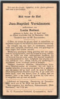 Bidprentje Aalst - Vernimmen Jan Baptist (1867-1928) - Images Religieuses