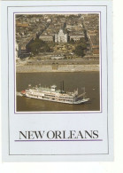 New Orleans The Natchez With St. Louis Cathedral In Background 1986 Postcard USA La Nouvelle Orléans Bateau - New Orleans