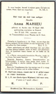 Bidprentje Aarlen - Mahieu Anna (1868-1941) - Imágenes Religiosas