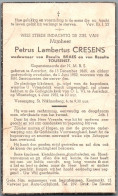 Bidprentje Aarschot - Cresens Petrus Lambertus (1869-1952) Scheurtje - Images Religieuses