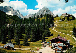 72824186 Kreuzeck Kreuzalm Und Kreuzeckhaus Gegen Zugspitze Und Waxenstein Wette - Garmisch-Partenkirchen