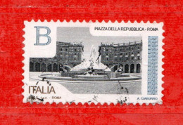 Italia ° -  2016 - Piazze D'Italia - Pizza Della Repubblica ROMA. Unif. 3760. Usato - 2011-20: Gebraucht