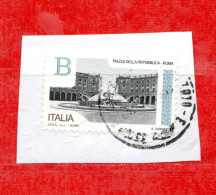 Italia ° -  2016 - Piazze D'Italia - Pizza Della Repubblica ROMA. Unif. 3760. Usato - 2011-20: Used