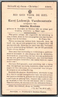 Bidprentje Aartrijke - Vandecasteele Karel Lodewwijk (1867-1937) - Images Religieuses