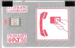 CARTE²°-PUCE-LUXEMBOURG-50U-SC01-SC6-1991- R°Rouge-Glacé-NSB-TBE - Luxembourg