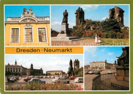 72823946 Dresden Neumarkt Coselpalais Ruine Frauenkirche Lutherdenkmal Verkehrsm - Dresden