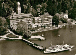 72823462 Lindau Bodensee Hotel Bad Schachen Landungssteg Dampfer Fliegeraufnahme - Lindau A. Bodensee