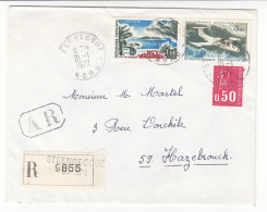 Timbres 1646 + PA39 + 1664 Sur Lettre Recommandée Ayant Voyagée Le 21/02/1972 De STEENBECQUE à HAZEBROUCK NORD 59 - 1961-....