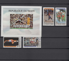 Niger 1980 Olympic Games Moscow, Athletics Set Of 4 + S/s MNH - Estate 1980: Mosca