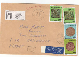 4 Timbres Du Maroc Sur Lettre Recommandée 26/02/1979 De TANGER à HAZEBROUCK NORD 59 - Andere & Zonder Classificatie