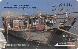Kuwait - (GPT) - The Fishery Dock - 21KWTA (BVC Issue, Letter B On Corner, Dashed Ø), 1994, Used - Koeweit