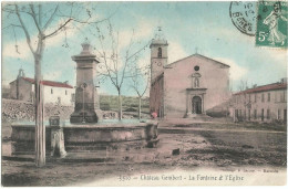 CHATEAU-GOMBERT (13) – La Fontaine Et L’Eglise. Editeur Lacour N° 3510. - Zonder Classificatie