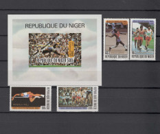 Niger 1980 Olympic Games Moscow, Athletics Set Of 4 + S/s With Winners Overprint MNH - Ete 1980: Moscou
