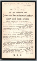 Bidprentje Antwerpen - Corluy Joannes Franciscus (1841-1911) Priester - Imágenes Religiosas