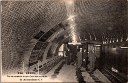 20730 Cpa Paris - Vue Intérieure D'une Gare Souterraine .. - Andere & Zonder Classificatie