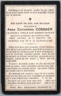 Bidprentje Antwerpen - Cossaer Anna Catharina (1840-1906) - Imágenes Religiosas
