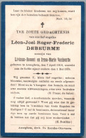 Bidprentje Anzegem - Debeurme Léon Joel Roger Frederic (1919-1919) - Images Religieuses