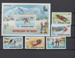 Niger 1979 Olympic Games Lake Placid Set Of 5 + S/s MNH - Invierno 1980: Lake Placid