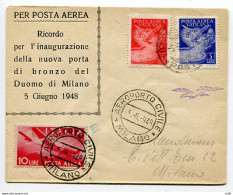 Aerogramma A.L.I. Per Il Volo Dal (Vaticano) Roma/Milano Del 5.6.48 - Unused Stamps