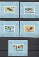 Niger 1979 Olympic Games Lake Placid Set Of 5 S/s Imperf. MNH -scarce- - Inverno1980: Lake Placid