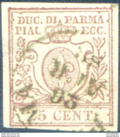 Parma. Giglio 25 C. 1857-1859. Usato. - Zonder Classificatie