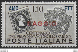 1951 Trieste A 100 Sardegna Lire 10 "SAGGIO" MNH - Altri & Non Classificati