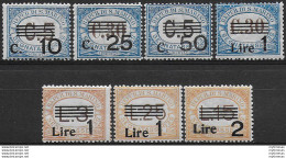 1936-39 San Marino Segnatasse 7v. MNH Sassone N. 47/53 - Other & Unclassified