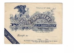 Antiguo Sobre De La Farmacia ADLER - Dr. Damköhler - 7439 - Sonstige & Ohne Zuordnung