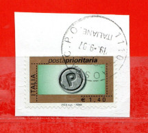 Italia ° - 2007 - Posta Prioritaria Senza Millesimo, € 1,40. Unif. 3054. - 2001-10: Usados