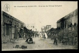 Souvenir De  Djibouti Une Rue Du Village Indigène 1918 - Gibuti