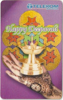 Malaysia - Kadfon (Chip) - Happy Deepavali (Hand), Chip Siemens S5, 10RM, Used - Malaysia