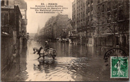 20740 Cpa Paris - Crue 1910 -  Avenue Ledru Rollin - Alluvioni Del 1910
