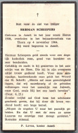 Bidprentje Asselt (NL) - Scheepers Herman (1906-1964) - Images Religieuses