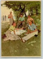 39443408 - Sign.A.W. Werbung Picknick Kuenstlerkarte - Publicité