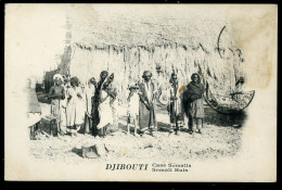Djibouti Case Somalis Somali Huts 1916 Timbre Décollé - Gibuti