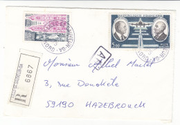 Timbres 1810 + PA46 Sur Devant De Lettre Recommandée Ayant Voyagée Le 03/07/1975 De LILLE à HAZEBROUCK NORD 59 - 1961-....