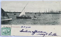 C. P. A. : Egypte : Le Port D'Alexandrie, Timbre En 1904 - Alexandrië