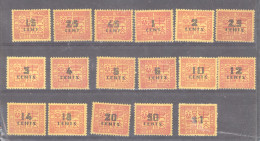 Indochine   -  Taxe  :  Yv  57-73  * - Timbres-taxe