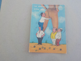 CPSM -  AU PLUS RAPIDE - CARTE HUMORISTIQUE - THEME :  PETANQUE  FANNY - PIN UP DENUDEE  - NON   VOYAGEE - Humour