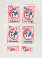 YUGOSLAVIA, 1988 30  Din Red Cross Charity Stamp Nice Proof Bloc Of 4 MNH - Ungebraucht