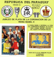 Paraguay 1978, Queen Elizabeth, FIFA 1966 In UK, BF - Familles Royales